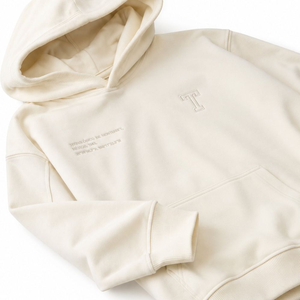 Sudadera Oversize Tecnológico de Monterrey Hueso, Unisex