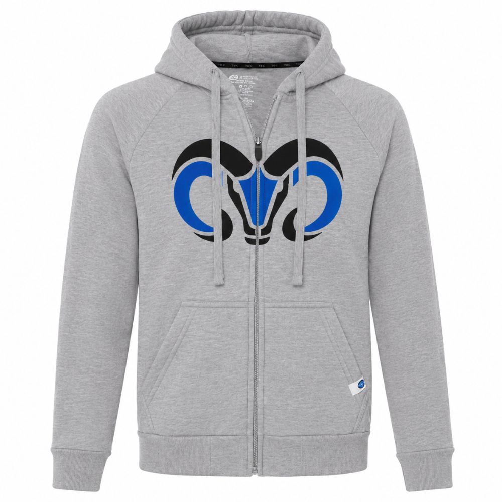 Sudadera Essential con Zipper BORREGOS Gris, Unisex