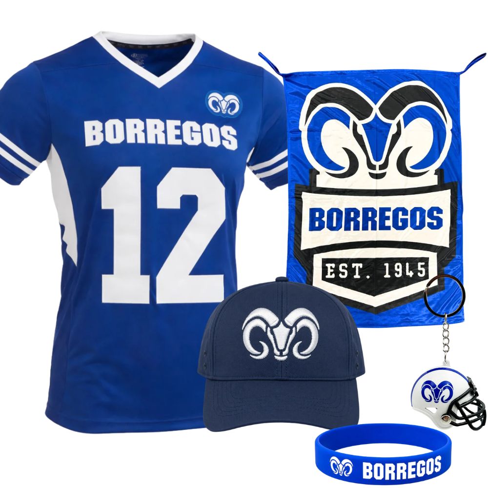 Kit Fan BORREGOS Jersey Oficial Local Con Número Azul, Hombre