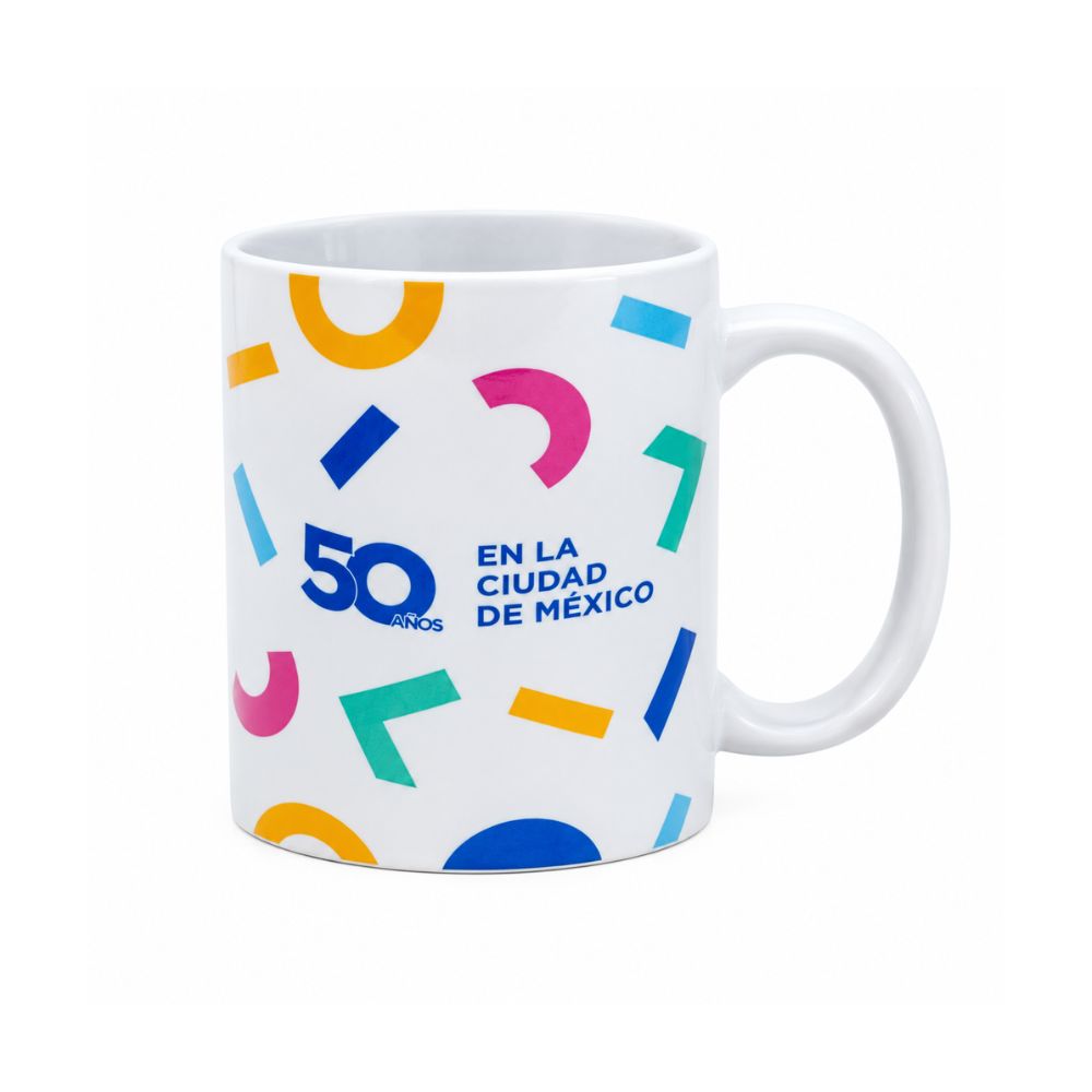 Taza Cerámica Tecnológico de Monterrey 50 Aniversario Ciudad de México, Blanco