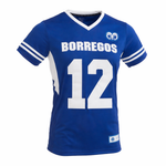 Jersey Oficial Borregos Local Con Número Azul, Hombre