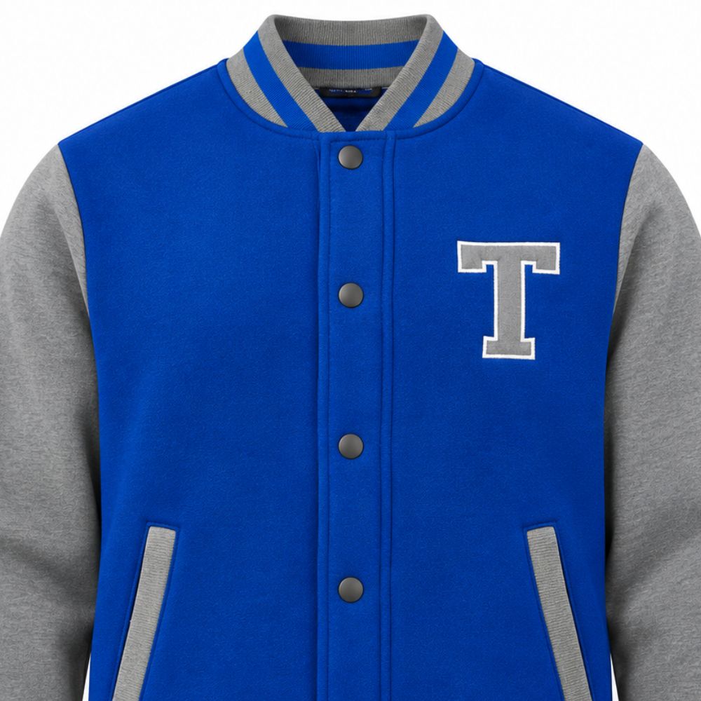 Chamarra Universitaria Básica TEC Azul/Gris, Unisex