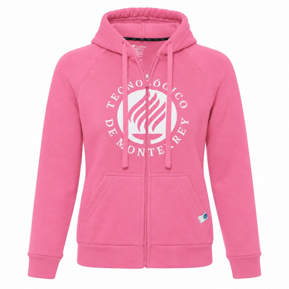 Sudadera Essential con Zipper Tecnológico de Monterrey Rosa, Unisex