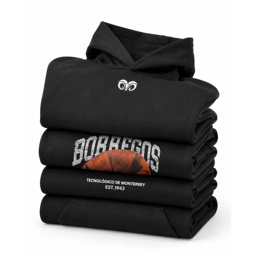 Sudadera Oversize BORREGOS Basketball Negro, Unisex