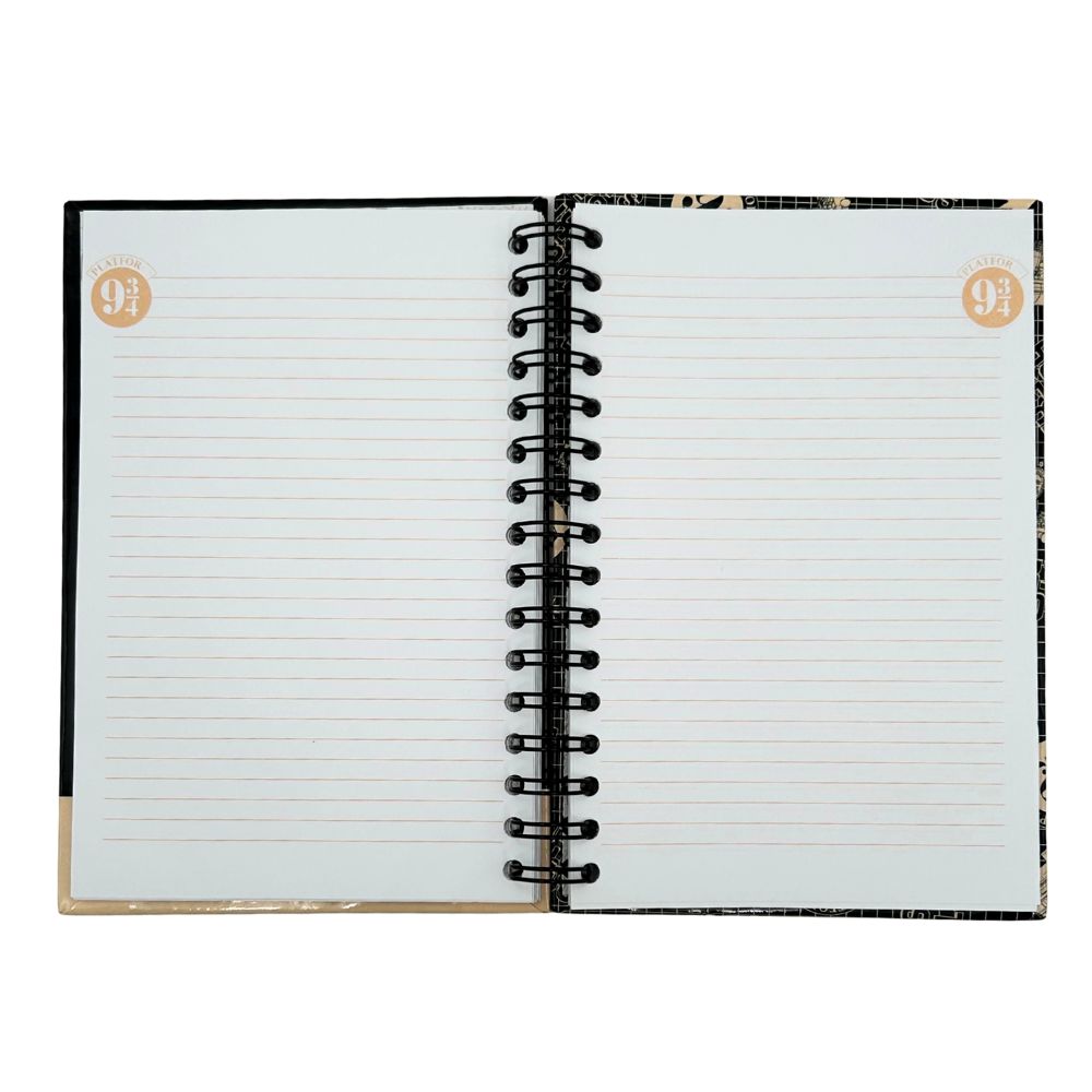 Libreta Harry Potter Plataforma 9 3/4 TEC, Negra