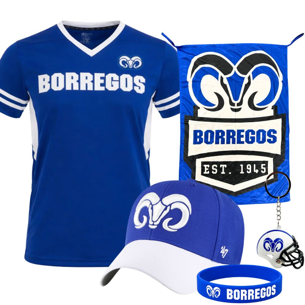 Kit Fan BORREGOS Gorra 47 + Jersey Oficial Local Sin Número Azul, Hombre