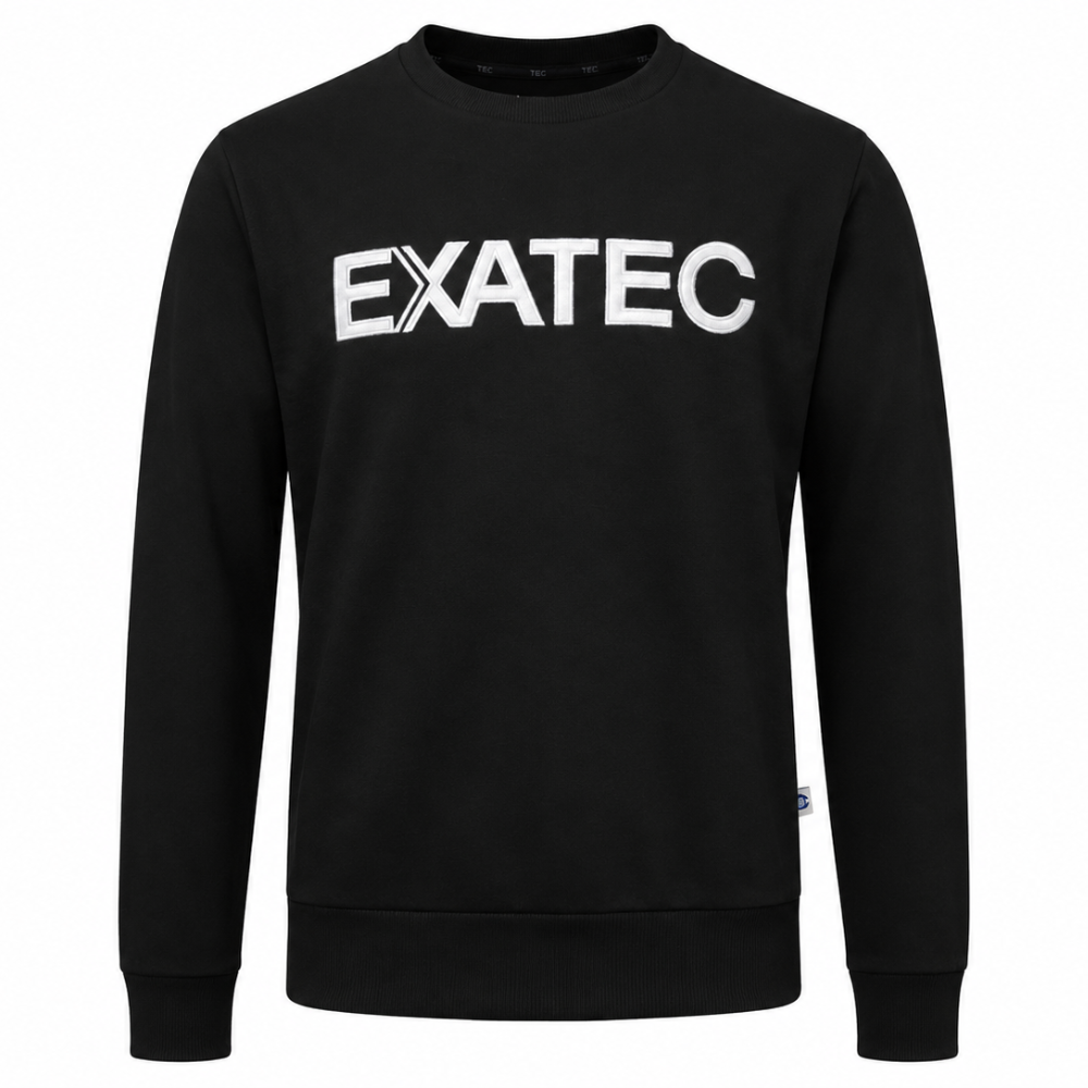 Sudadera Crewneck EXATEC Negro, Unisex
