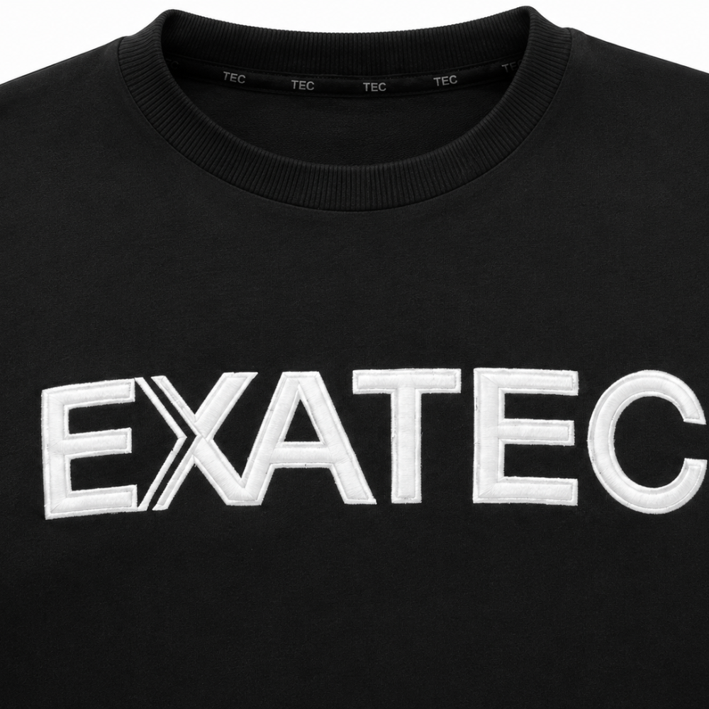 Sudadera Crewneck EXATEC Negro, Unisex