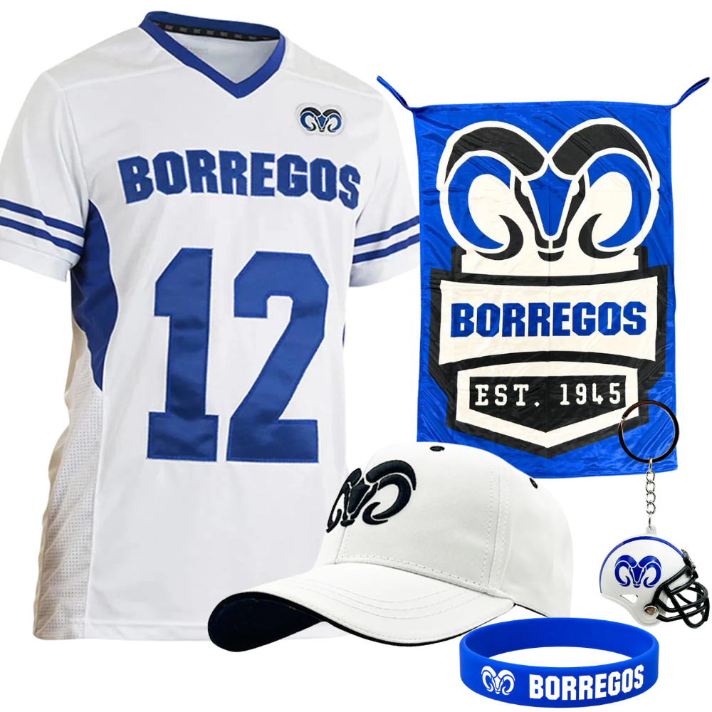 Kit Fan BORREGOS Jersey Oficial Visitante Con Número Blanco, Hombre