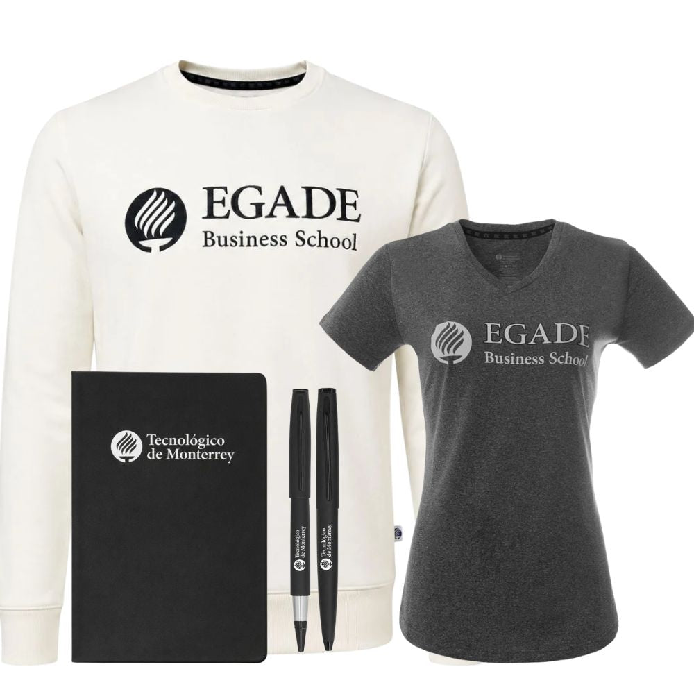 Kit EGADE Sudadera Hueso + Playera Gris, Mujer