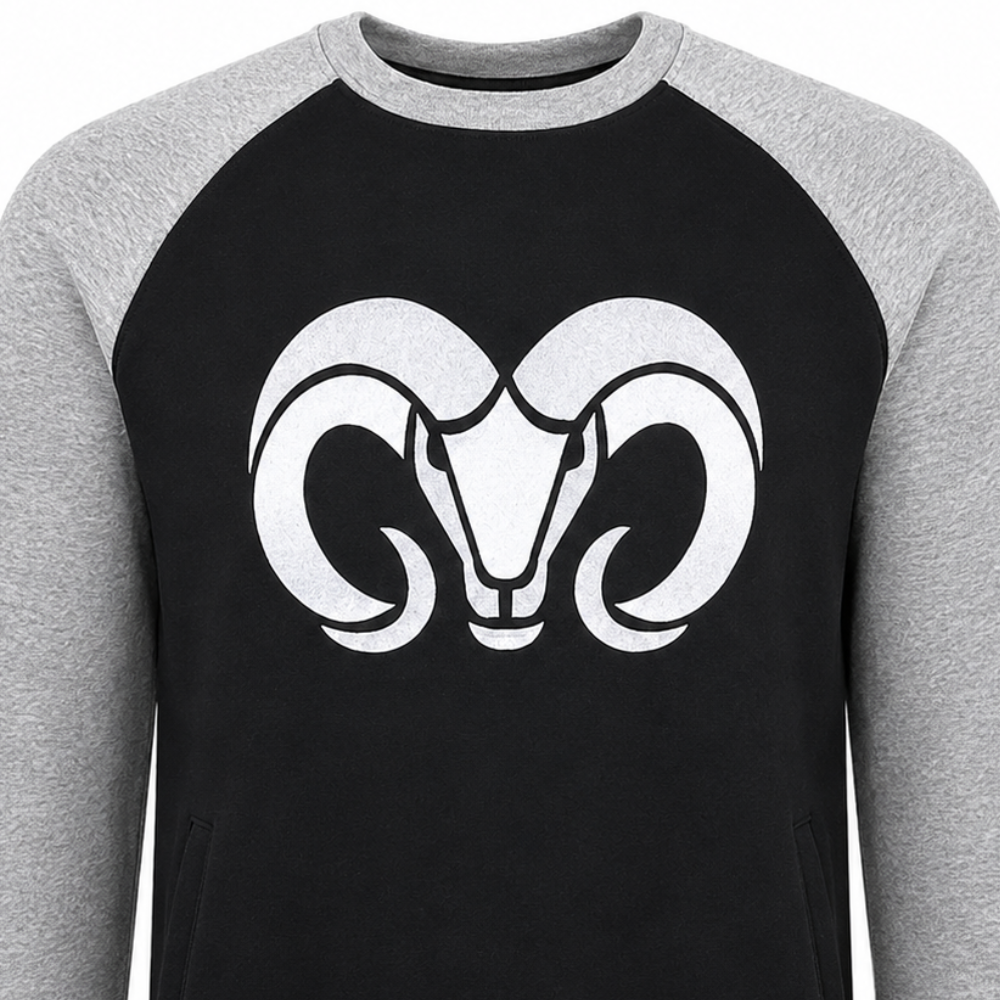 Sudadera Vintage PO BORREGOS Negro/Gris, Unisex