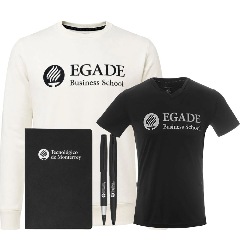 Kit EGADE Sudadera Hueso + Playera Negra, Hombre