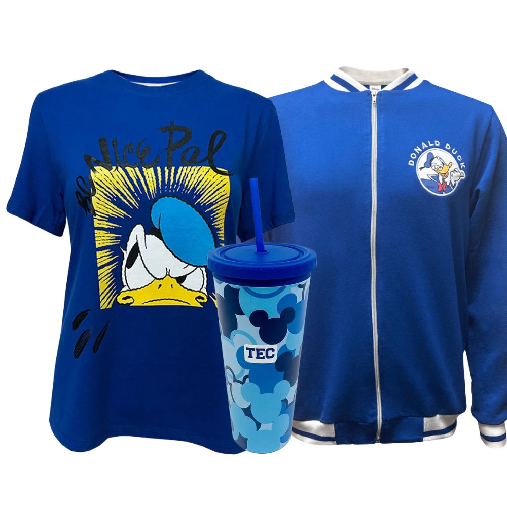 Kit Donald Chamarra Playera y Termo, Mujer