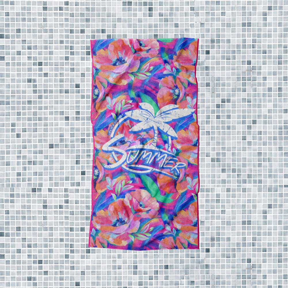 Toalla Grande Premium Para Baño Summer Flamingos 75 x 147 cm