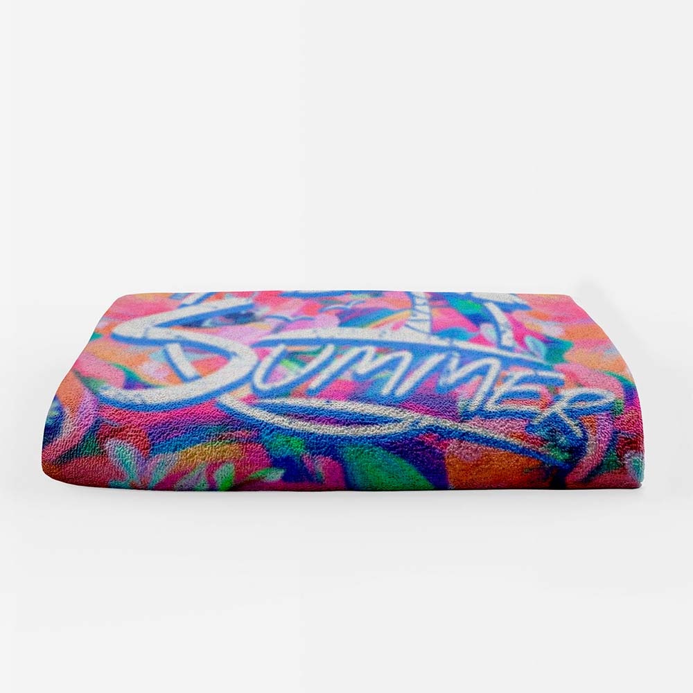 Toalla Grande Premium Para Baño Summer Flamingos 75 x 147 cm