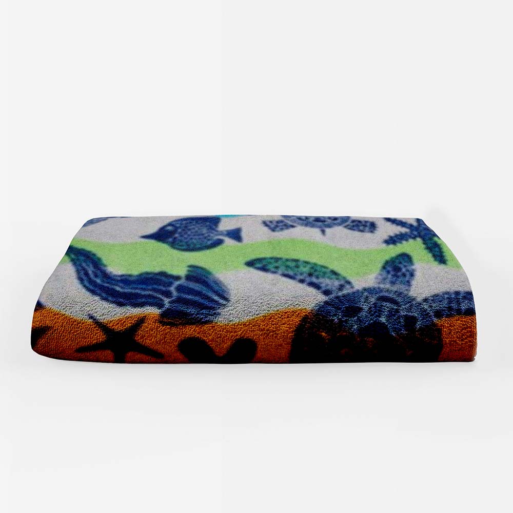 Toalla Grande Premium Para Baño Playa Tortugas 75 x 147 cm