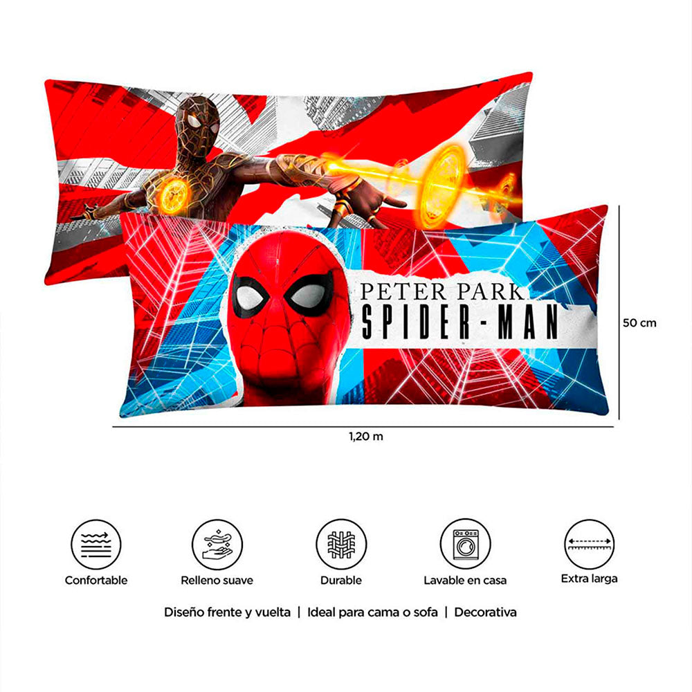 Almohada Súper jumbo 1.20 x .50 mts Spider-Man