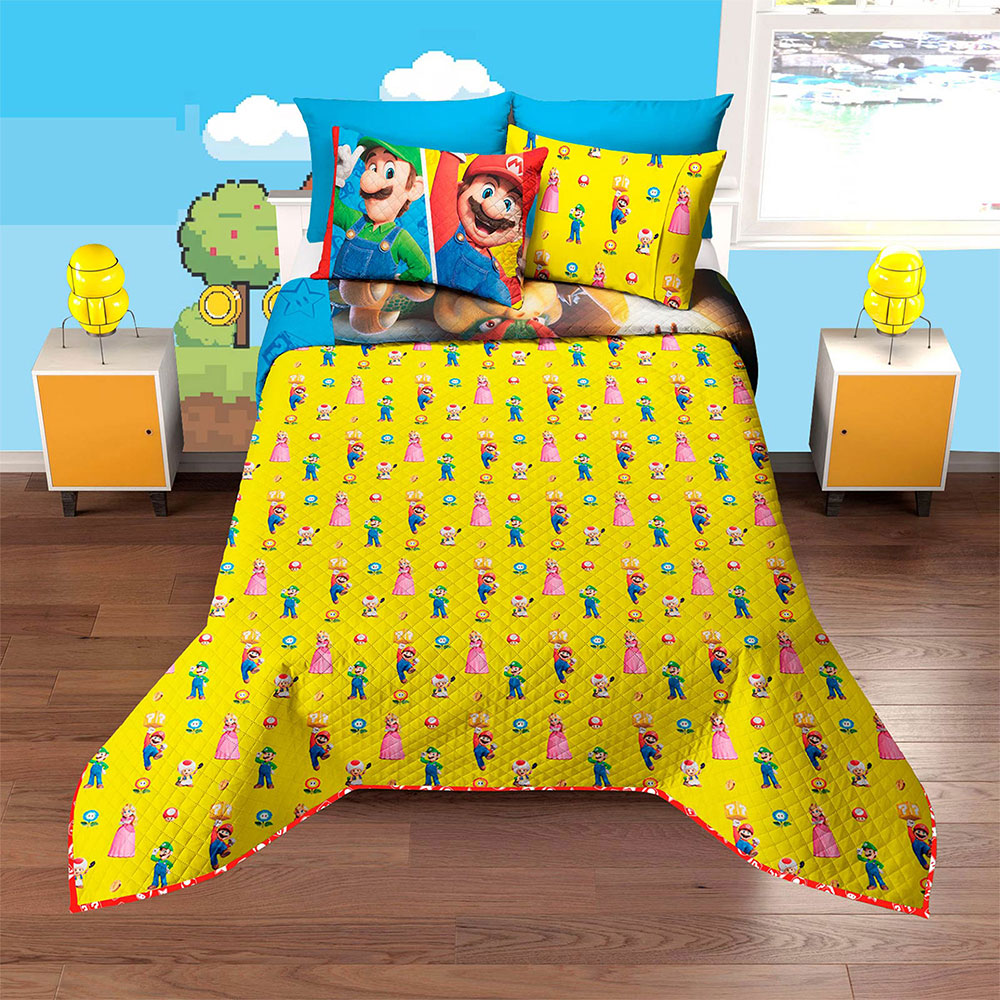 Edrecolcha Matrimonial 1.90 x 2.25 mts. Mario Bros