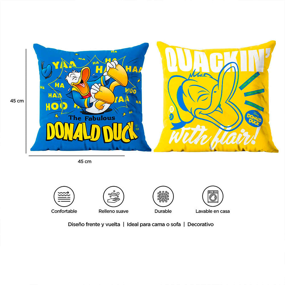 Cojín Reversible 45x45 cms Donald Duck