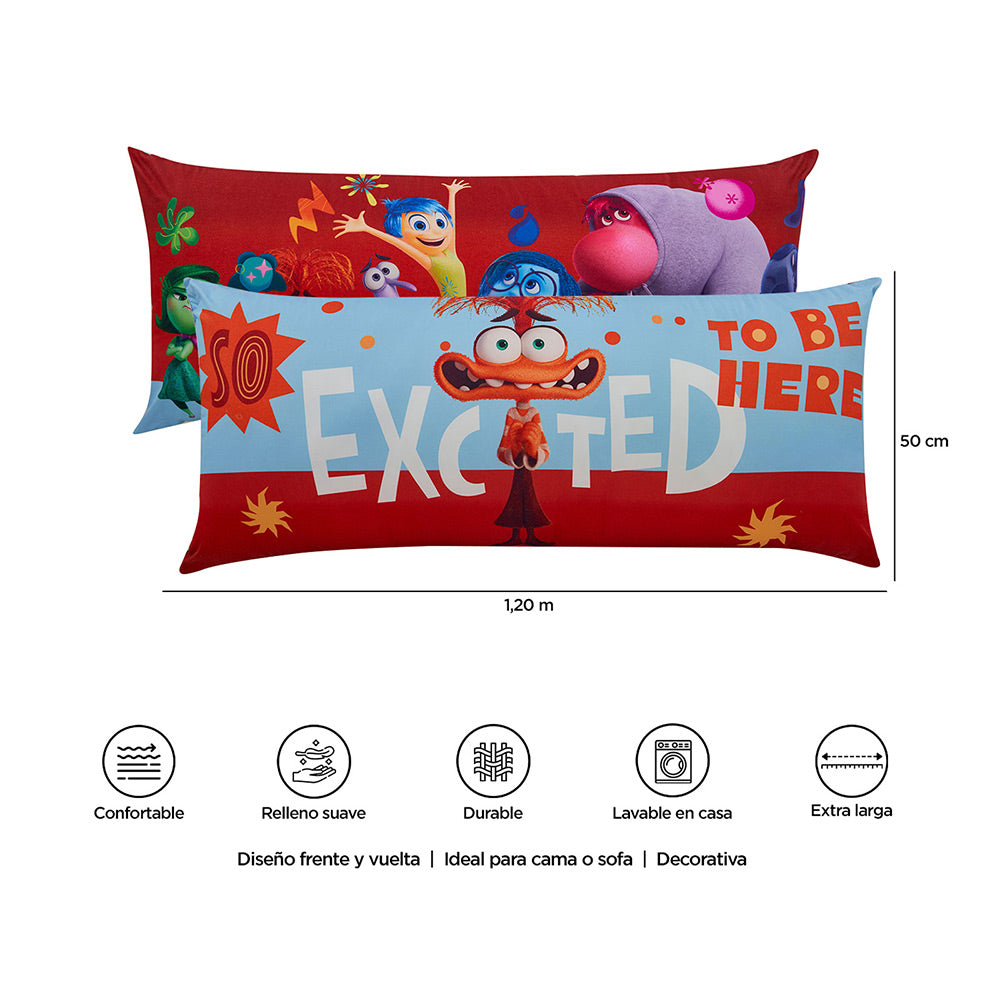 Almohada Súper jumbo 1.20 x .50 mts Intensamente