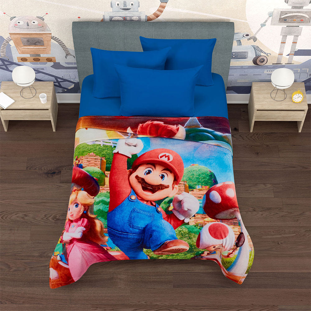 Cobertor Serenity Mario Bros Matrimonial 1.80 x 2.10 mts.