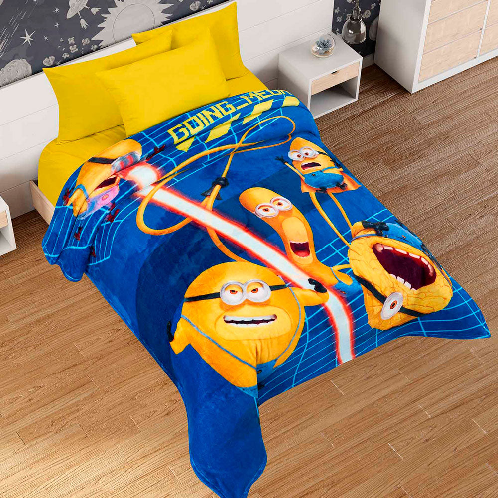 Cobertor Serenity Minions Matrimonial 1.80 x 2.10 mts.