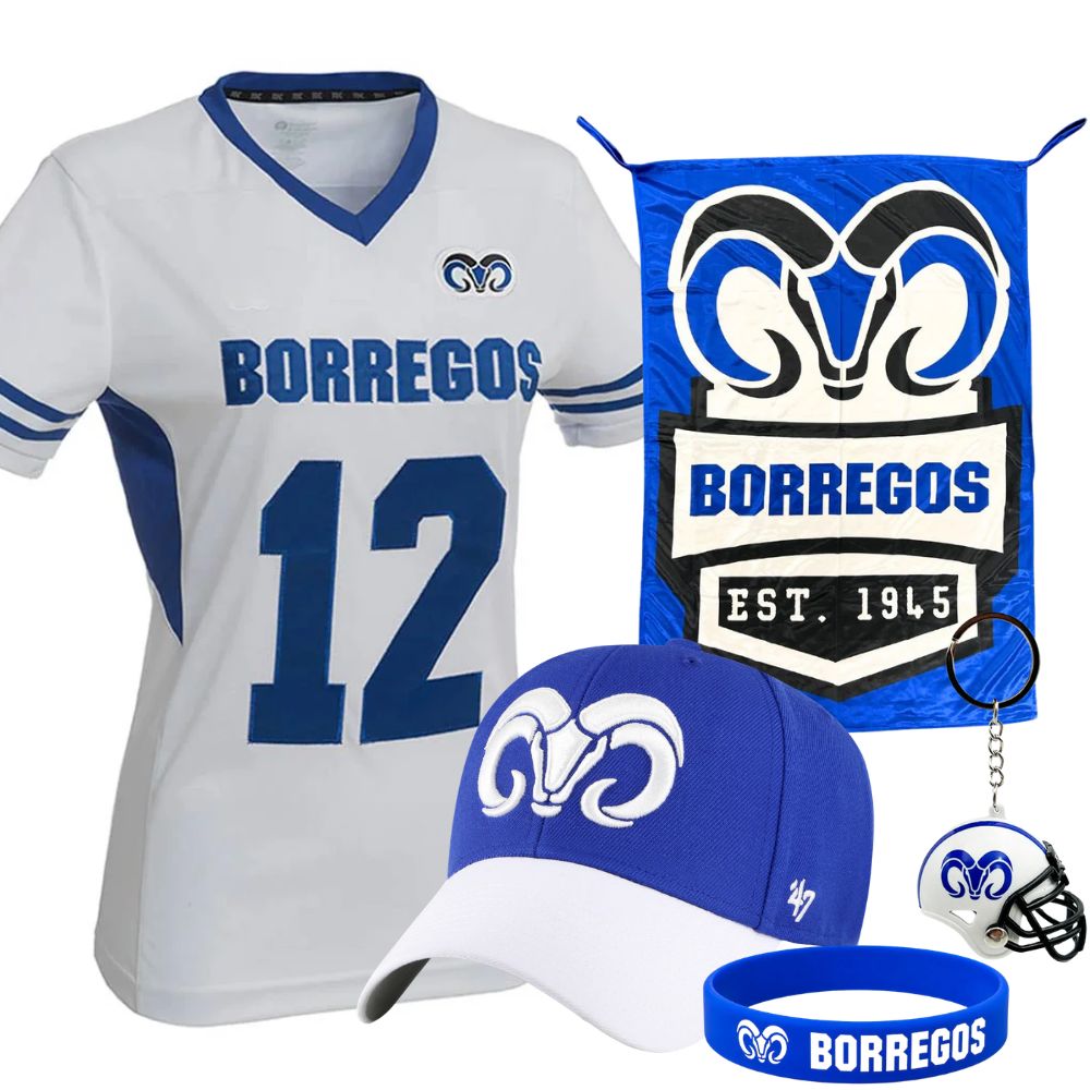Kit Fan BORREGOS Gorra 47 + Jersey Oficial Visitante Con Número Blanco, Mujer