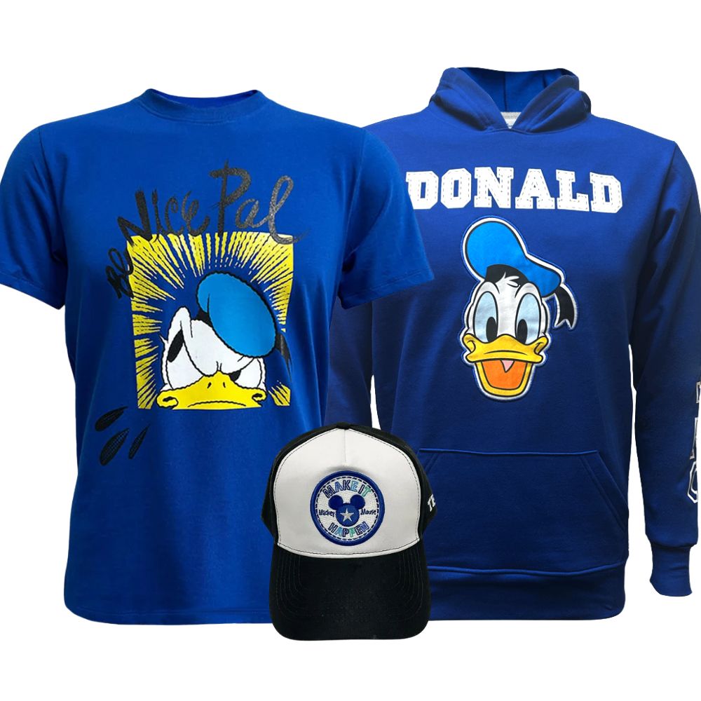 Kit Donald Sudadera Playera y Gorra, Hombre