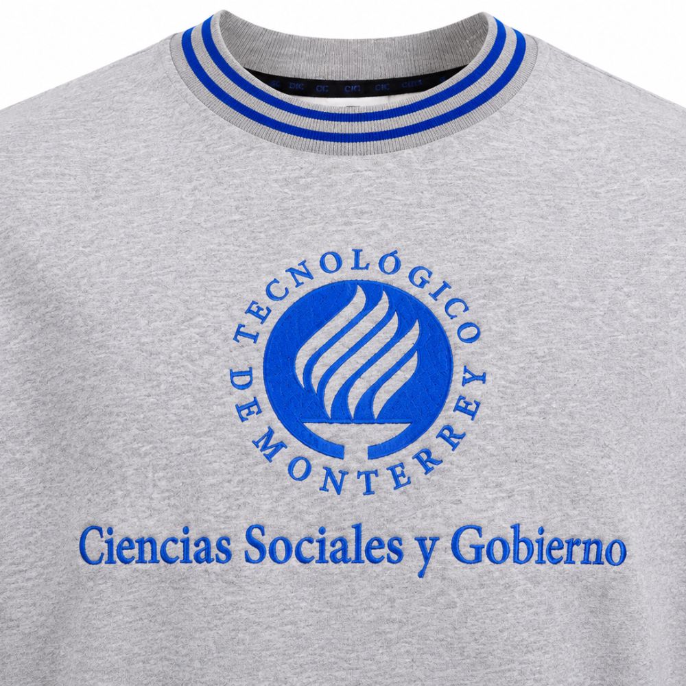 Sudadera PO Antorcha Ciencias Sociales Gris, Unisex