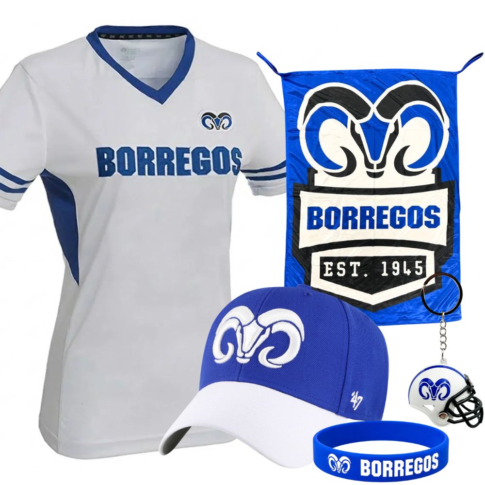 Kit Fan BORREGOS Gorra 47 + Jersey Oficial Visitante Sin Número Blanco, Mujer