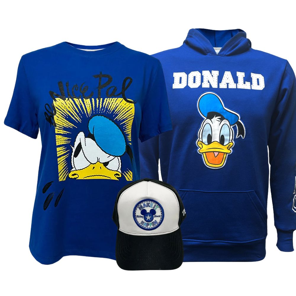 Kit Donald Sudadera Playera y Gorra, Mujer