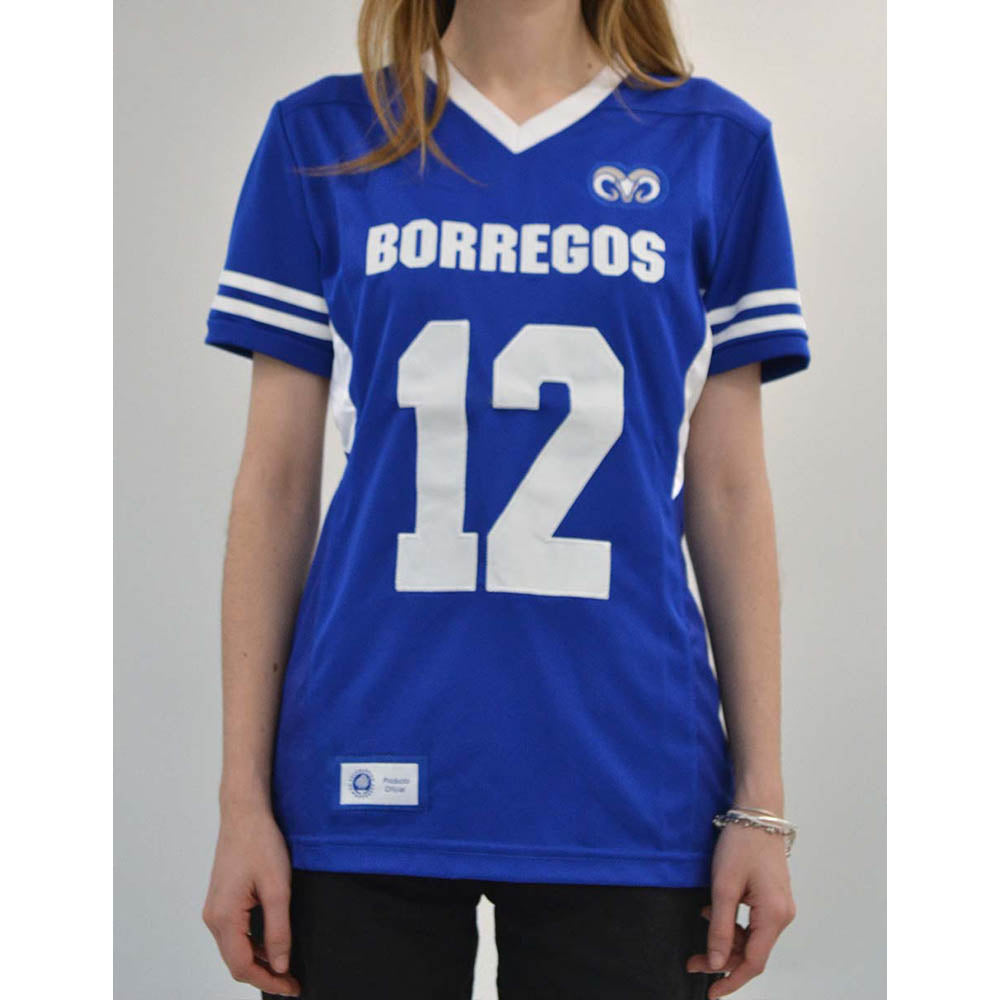 Jersey Oficial Borregos Sustentable Local Con Número para Dama Azul