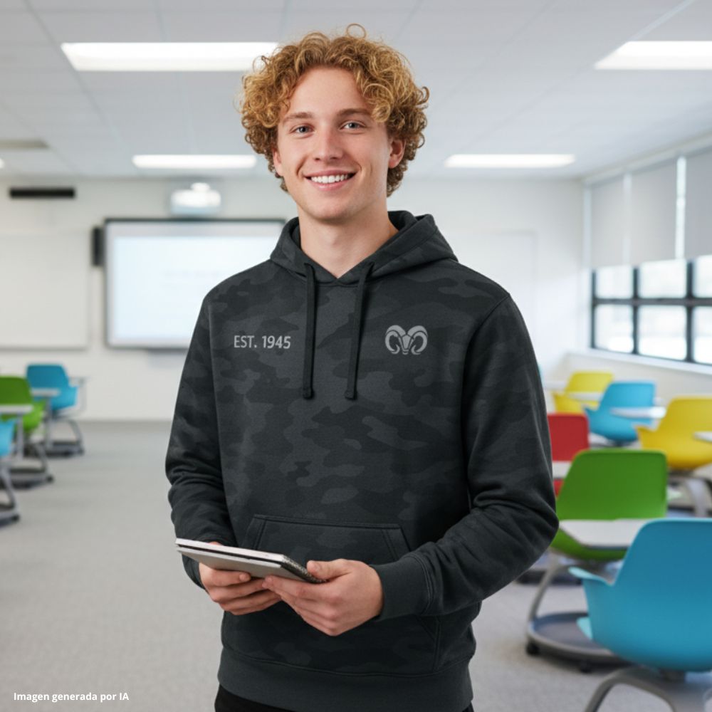 Sudadera Algodón Colors BORREGOS Camo Negro, unisex