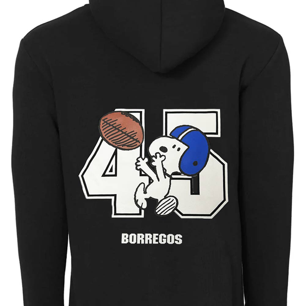 Sudadera Algodón Peanuts Snoopy BTS25 FBA BORREGOS Negro, Unisex