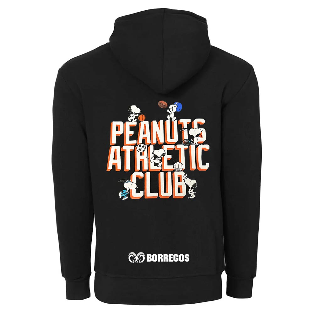 Sudadera Algodón Peanuts Snoopy BTS25 Sport BORREGOS Negro, Unisex