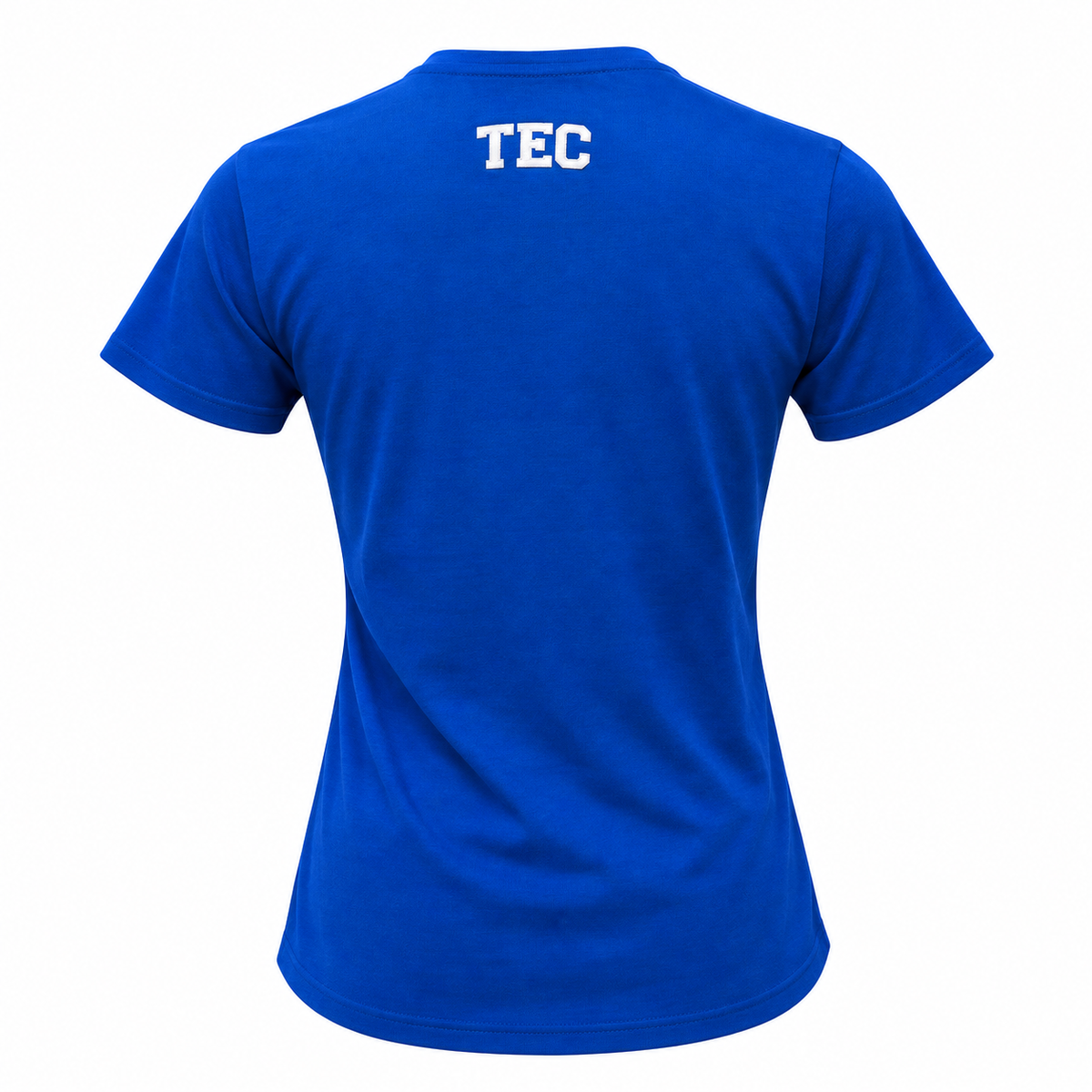 Playera Casual TEC Cuello V Azul, Mujer