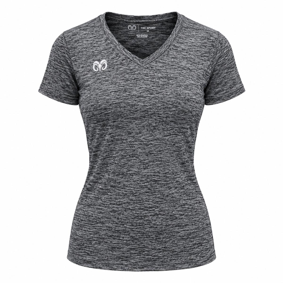 Playera Deportiva Borregos Under Armour VNECK Gris, Mujer