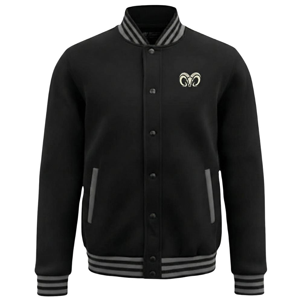 Chamarra Universitaria Varsity BORREGOS Negro, Unisex