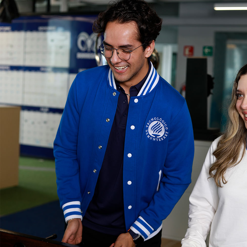 Chamarra Universitaria ANTORCHA Azul Rey