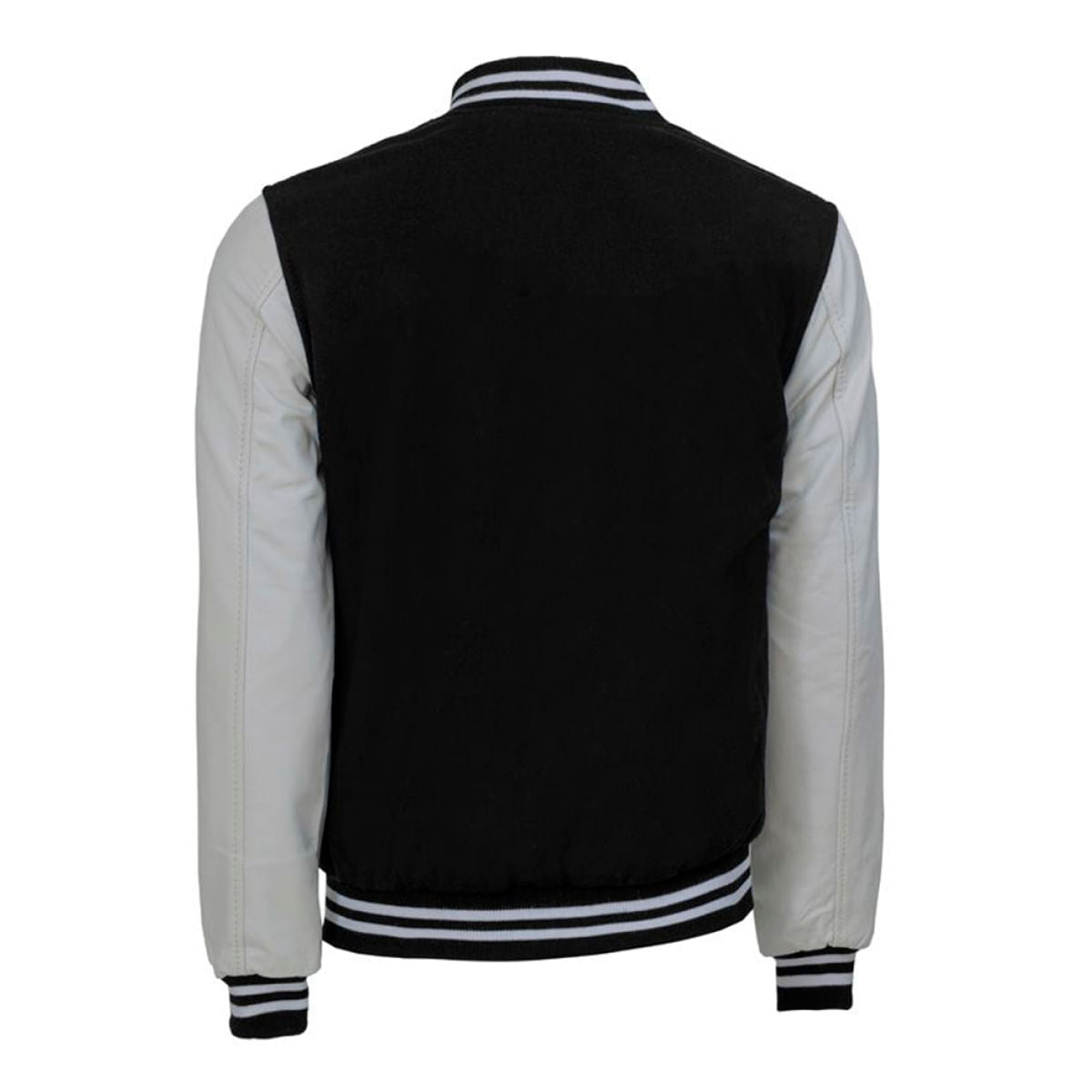 Chamarra Universitaria EXATEC Premium Negra con Blanco, Unisex