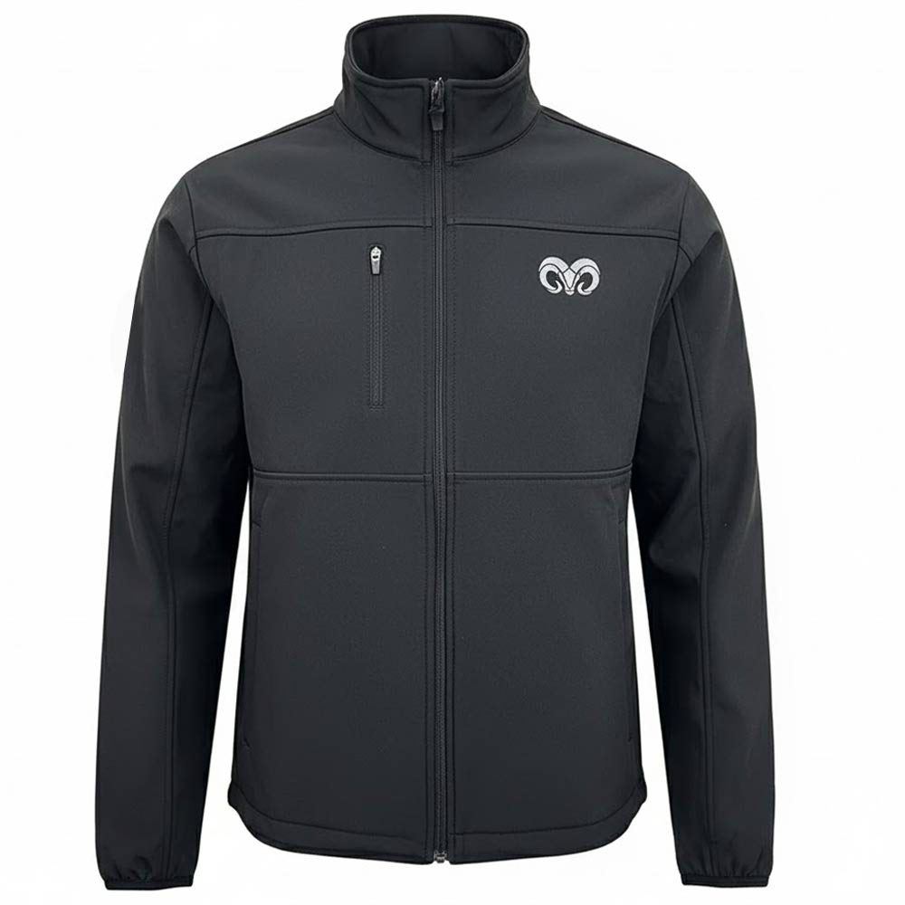 Chamarra Poliéster Térmica Borregos Negro, Caballero