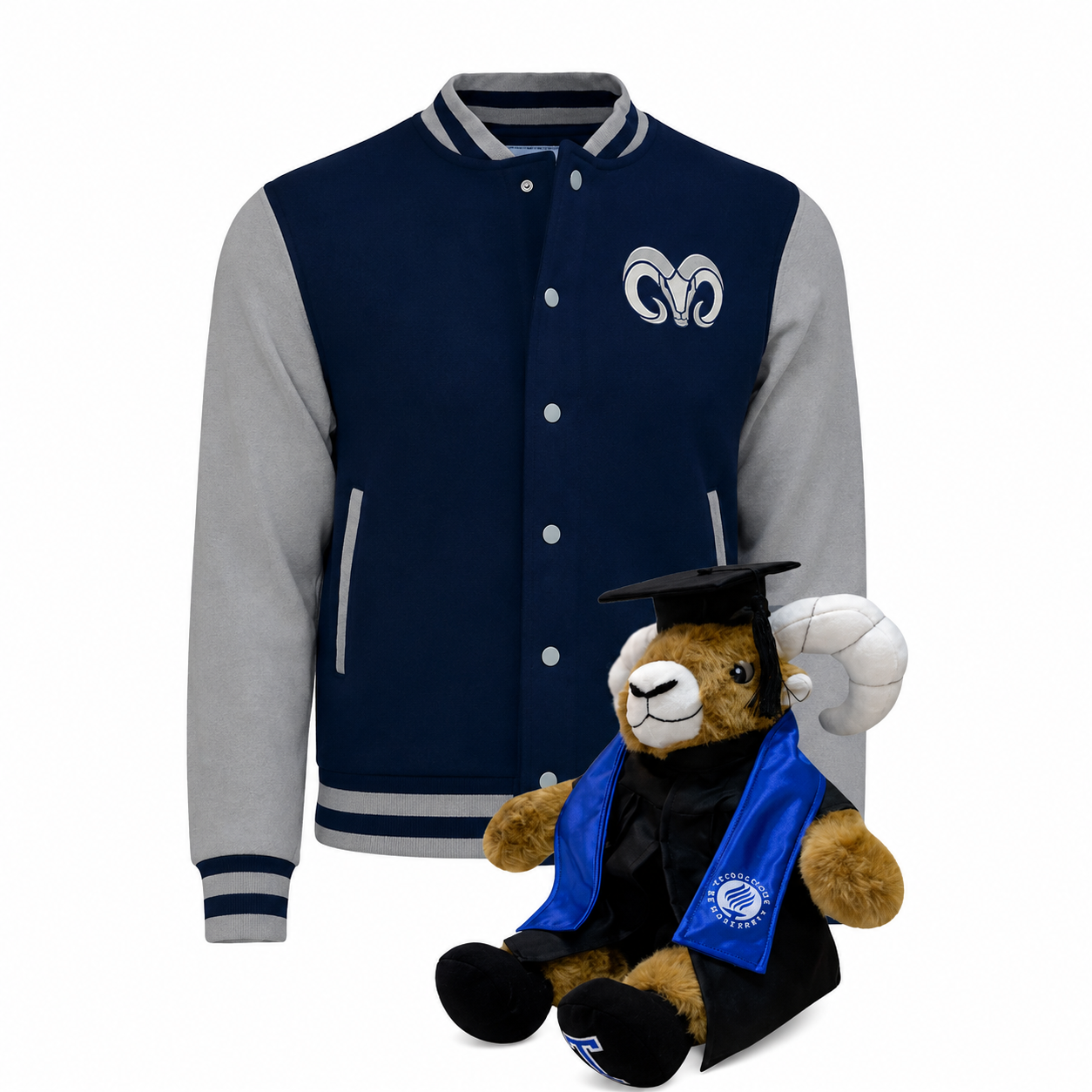 Kit Teus Profesional + Chamarra Universitaria Borregos Azul Marino