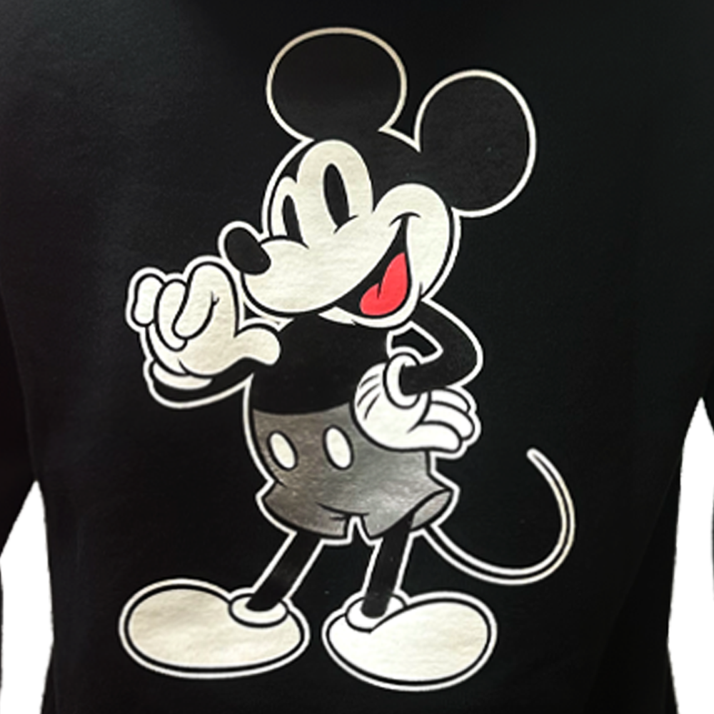 Sudadera Algodón Disney Mickey Back TEC Negro