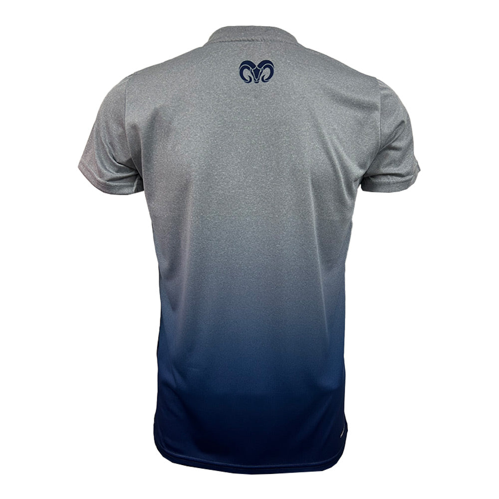 Playera Deportiva BORREGOS Degradada Jaspe Hombre, Azul
