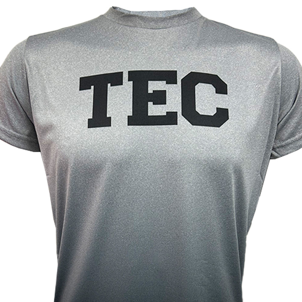 Playera Deportiva TEC Degradada Jaspe Negra, Hombre