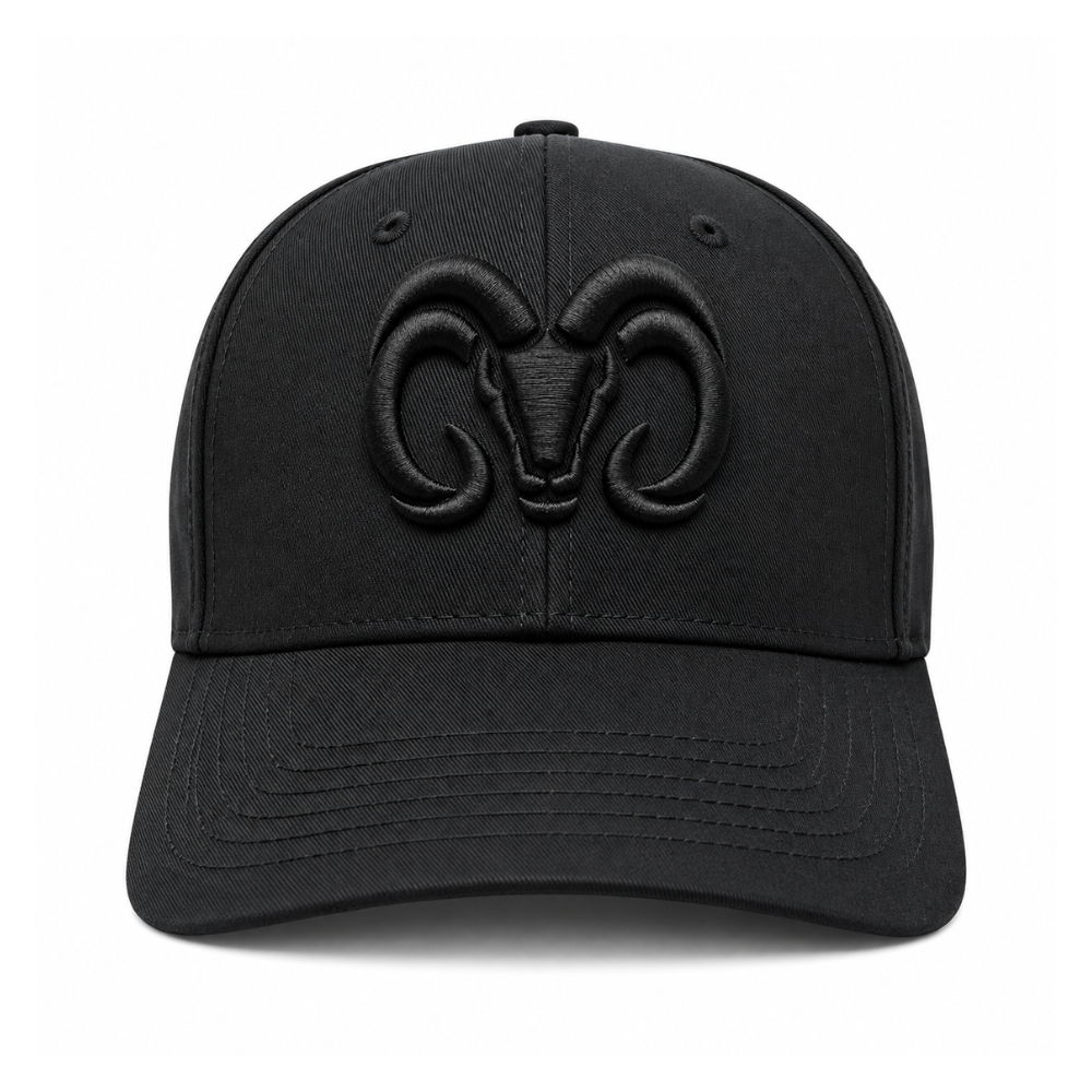 Gorra BORREGOS Visera Curva Negro, Unisex