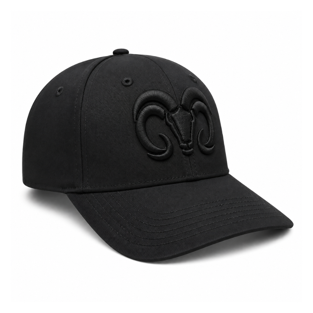 Gorra BORREGOS Visera Curva Negro, Unisex