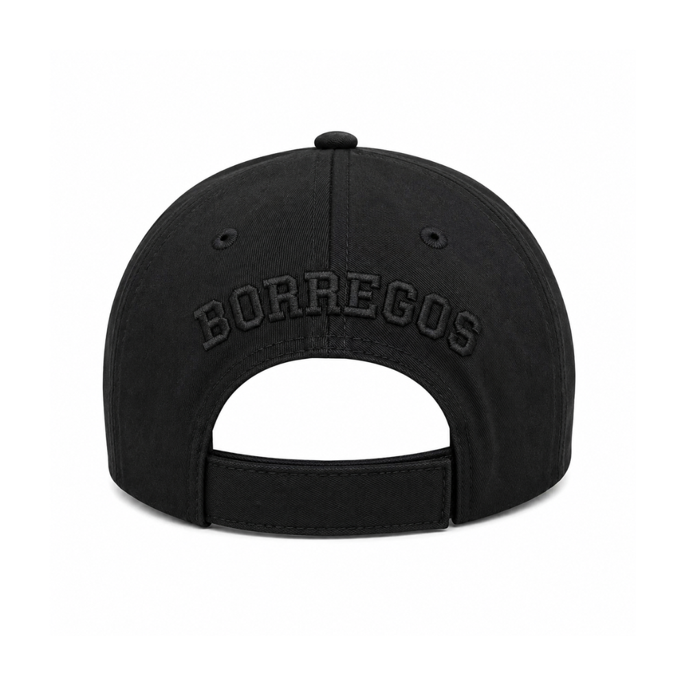 Gorra BORREGOS Visera Curva Negro, Unisex
