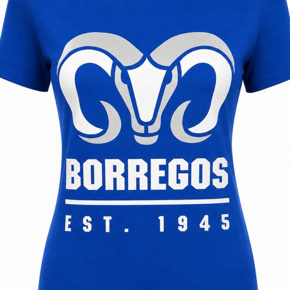 Playera Casual BORREGOS 1945 Azul, Mujer