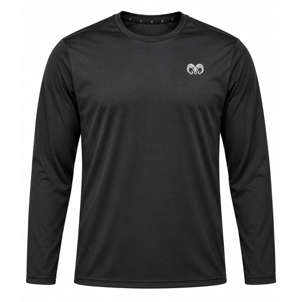 Playera Deportiva Performance Manga Larga BORREGOS Negro, Unisex